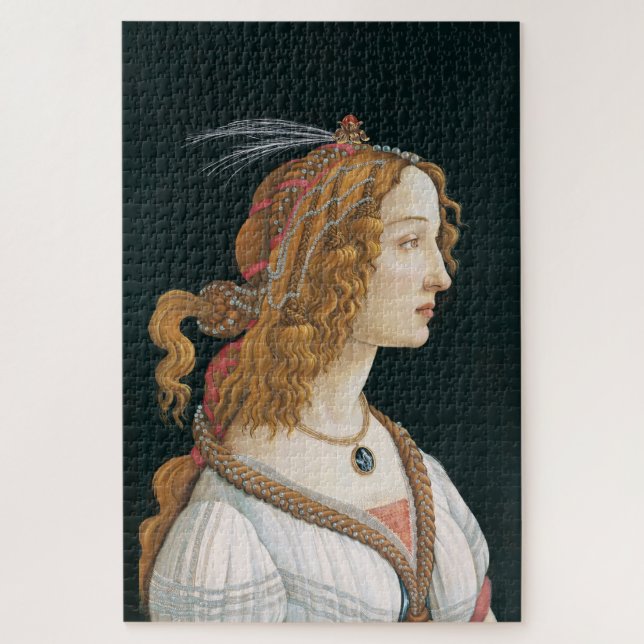 Quebra-cabeça Sandro Botticelli - Retrato de uma Jovem (Vertical)