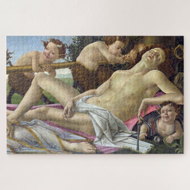 Quebra-cabeça Sandro Botticelli - Vênus e Marte, lado direito (Horizontal)
