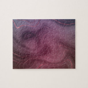 Quebra-cabeça Sangria Strata   Moody Pink e Purple Luxe Agate