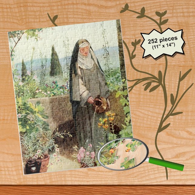 Quebra-cabeça Santa Clara de Assis Regando Flores (M 065) (Criador carregado)