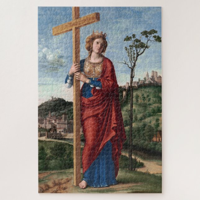 Quebra-cabeça Santa Helena com a Vera Cruz Arte Sacra (Vertical)