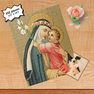 Quebra-cabeça Santa Rosa de Lima e o Menino Jesus (M 023)