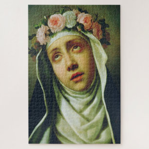 Quebra-cabeça Santa Rosa de Lima O Anjo do Peru Arte Fino