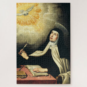Quebra-cabeça Santa Teresa de Ávila Mística do Fogo Arte