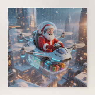 Quebra-cabeça Santa's Cyber-Sleigh: Futuristic Drone Delivery