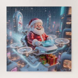 Quebra-cabeça Santa's Cyber-Sleigh: Futuristic Drone Delivery