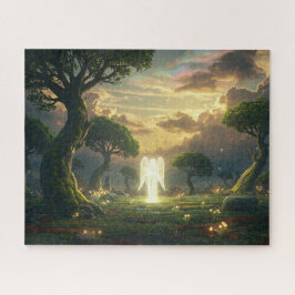 Quebra-cabeça Santo Anjo Brilhante Desconhecido no Jardim Mister