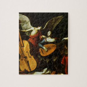 Quebra-cabeça Santo Cecilia e o Anjo de Carlo Saraceni