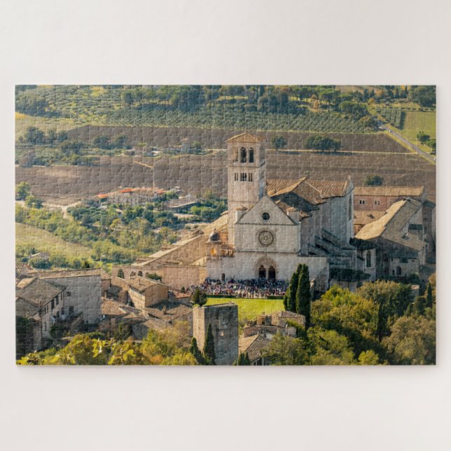 Quebra-cabeça Santo Francis Basilica em Assisi, Itália (Horizontal)