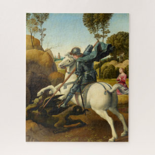 Quebra-cabeça Santo George e o Dragão, 1506 por Raphael