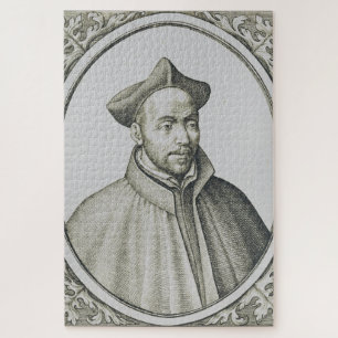 Quebra-cabeça Santo Inácio de Loyola Gravura Arte Antiga