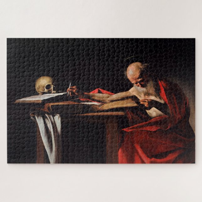 Quebra-cabeça Santo Jerome (1605-1606) apresentada por Caravaggi (Horizontal)