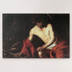 Quebra-cabeça Santo João Batista na Selvagem por Caravaggio