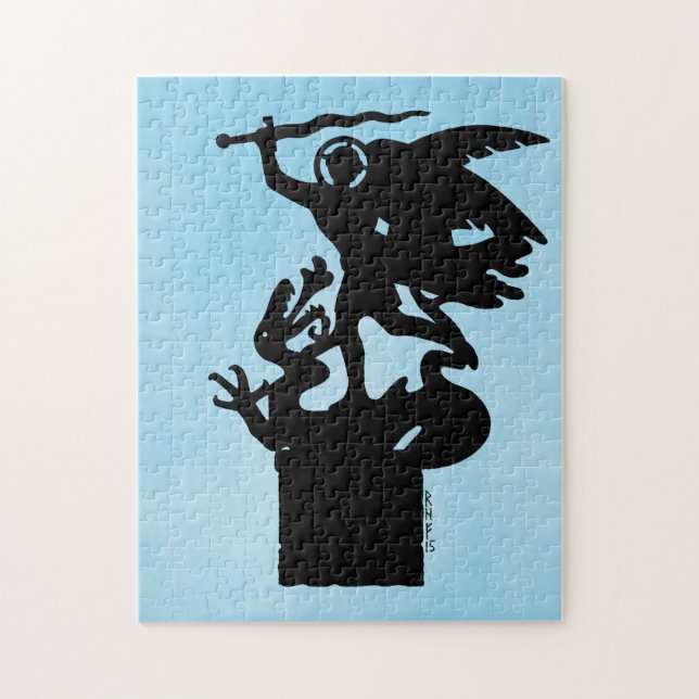 Quebra-cabeça Santo Michael e Dragon (Vertical)