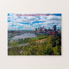 Quebra-cabeça Santo Paul Minnesota. Cartões de natal