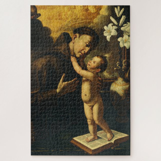 Quebra-cabeça São António de Lisboa com o Menino Jesus (Vertical)
