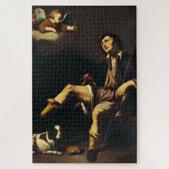 Quebra-cabeça São Roque e o Anjo por Guy François (Vertical)