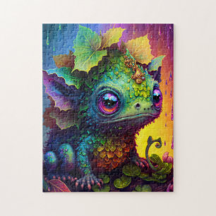 Quebra-cabeça Sapo Bonito Monstro Fantasy Art Jigsee Quebra-cabe