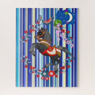 Quebra-cabeça Sapo de fadas de cavalos de Stripe
