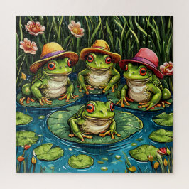 Quebra-cabeça Sapos de desenho animado