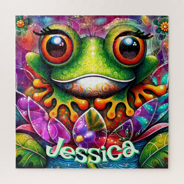 Quebra-cabeça Sapos Infláveis Abstrato Quiméricos do sapo Person (Vertical)