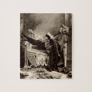 Quebra-cabeça Sarah Bernhardt (1844-1923) como Hamlet no 1899