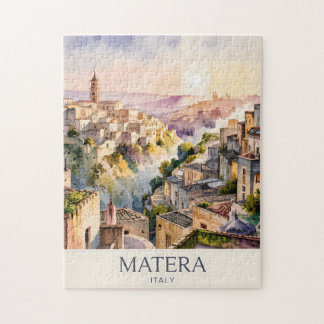 Quebra-cabeça Sassi di Matera Viagem Itália Cidade Caverna Aquar