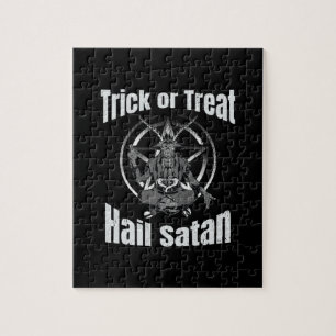 Quebra-cabeça Satã de granizo Pentagram no Halloween