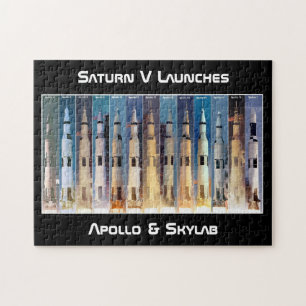 Quebra-cabeça Saturn V Moon Rocket Launts (Lâmpada Saturno V)