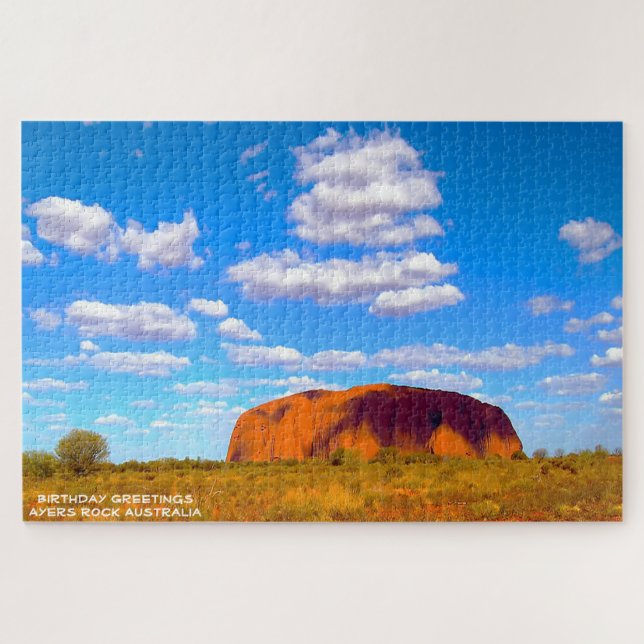 Quebra-cabeça Saudações de Aniversário  Ayers Rock Austrália (Horizontal)
