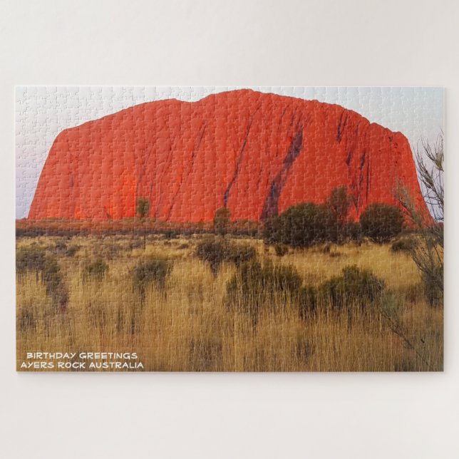 Quebra-cabeça Saudações de Aniversário  Ayers Rock Austrália (Horizontal)