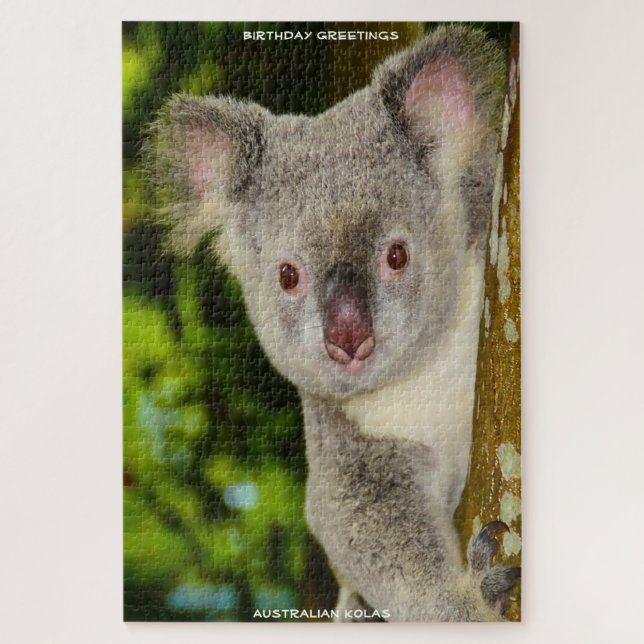 Quebra-cabeça Saudações de Aniversário Coalas Australianos (Vertical)