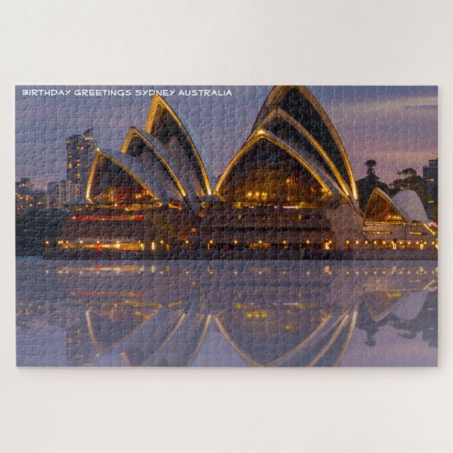 Quebra-cabeça Saudações de aniversário de Sydney (Horizontal)