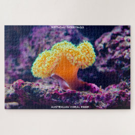 Quebra-cabeça Saudações de Aniversário Recife de Coral Austrália