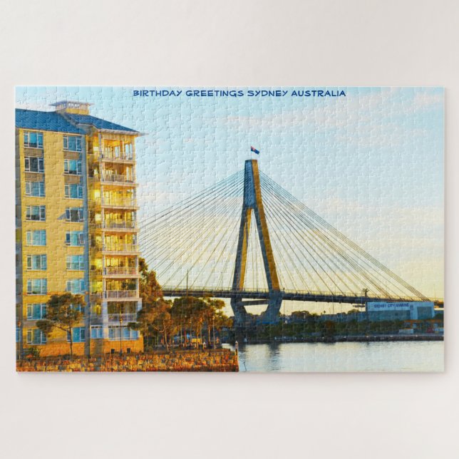 Quebra-cabeça Saudações de Aniversário Sydney Austrália (Horizontal)