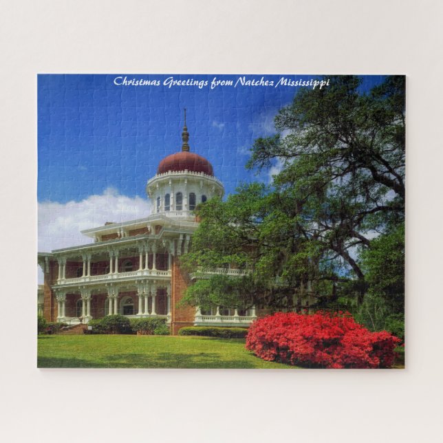 Quebra-cabeça Saudações de Natal Natchez Mississippi (Horizontal)