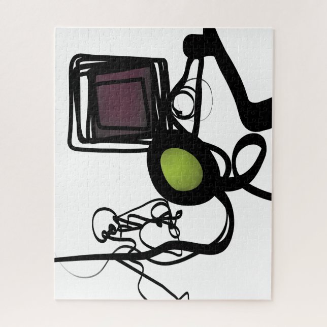 Quebra-cabeça Saudações de Philydion: Abstrato Black & White (Vertical)