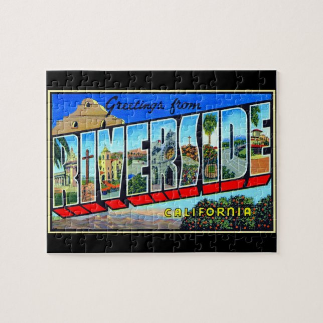 Quebra-cabeça Saudações de Riverside California (Horizontal)
