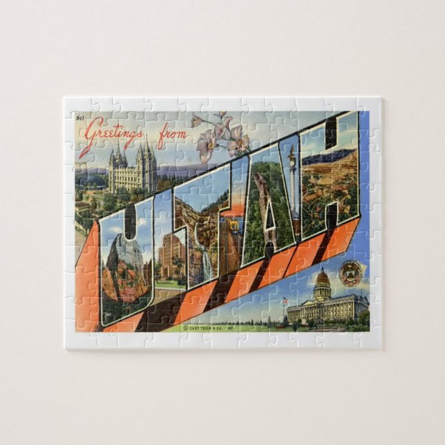 Quebra-cabeça Saudações De Utah Dos Estados Unidos (Horizontal)