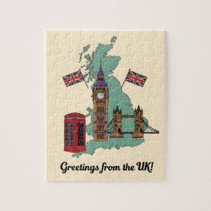 Quebra-cabeça Saudações do UK British Landmarks Travel