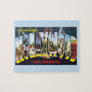 Quebra-cabeça Saudações Viagens vintage da Hollywood Californi