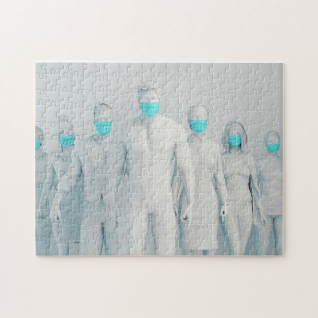 Quebra-cabeça Saúde e prevenção da doença para medicamentos (Horizontal)