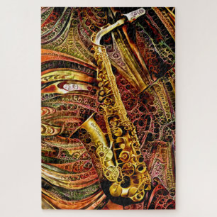 Quebra-cabeça Saxófono ornamentais