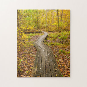 Quebra-cabeça Scenic Autumn Walk in the Woods Nature Photo