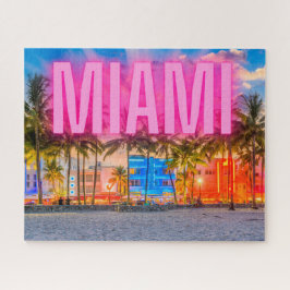Quebra-cabeça Scenic Neon Miami Waterfront