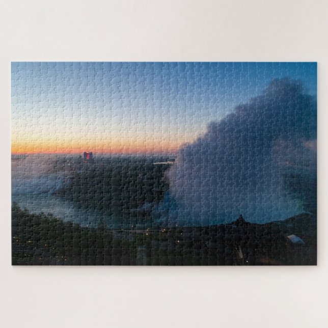 Quebra-cabeça Scenic Niagara cai de vista ao amanhecer, Canadá (Horizontal)