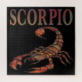 Quebra-cabeça Scorpio Zodiac - Símbolo Black Square Quebra-cabeç