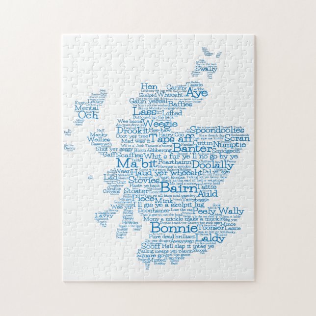 Quebra-cabeça Scotish Slang Word Map Jigsaw Puzzle (Vertical)