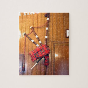 Quebra-cabeça Scotland Bagpipe Tartan Xadrez Instrumento Musical