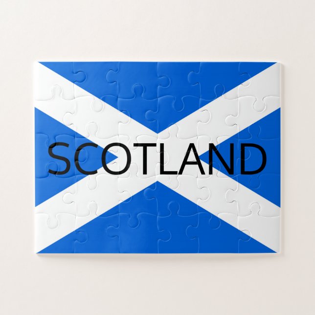 Quebra-cabeça Scottish Flag Scotland 11x14 30pc jpcn (Horizontal)